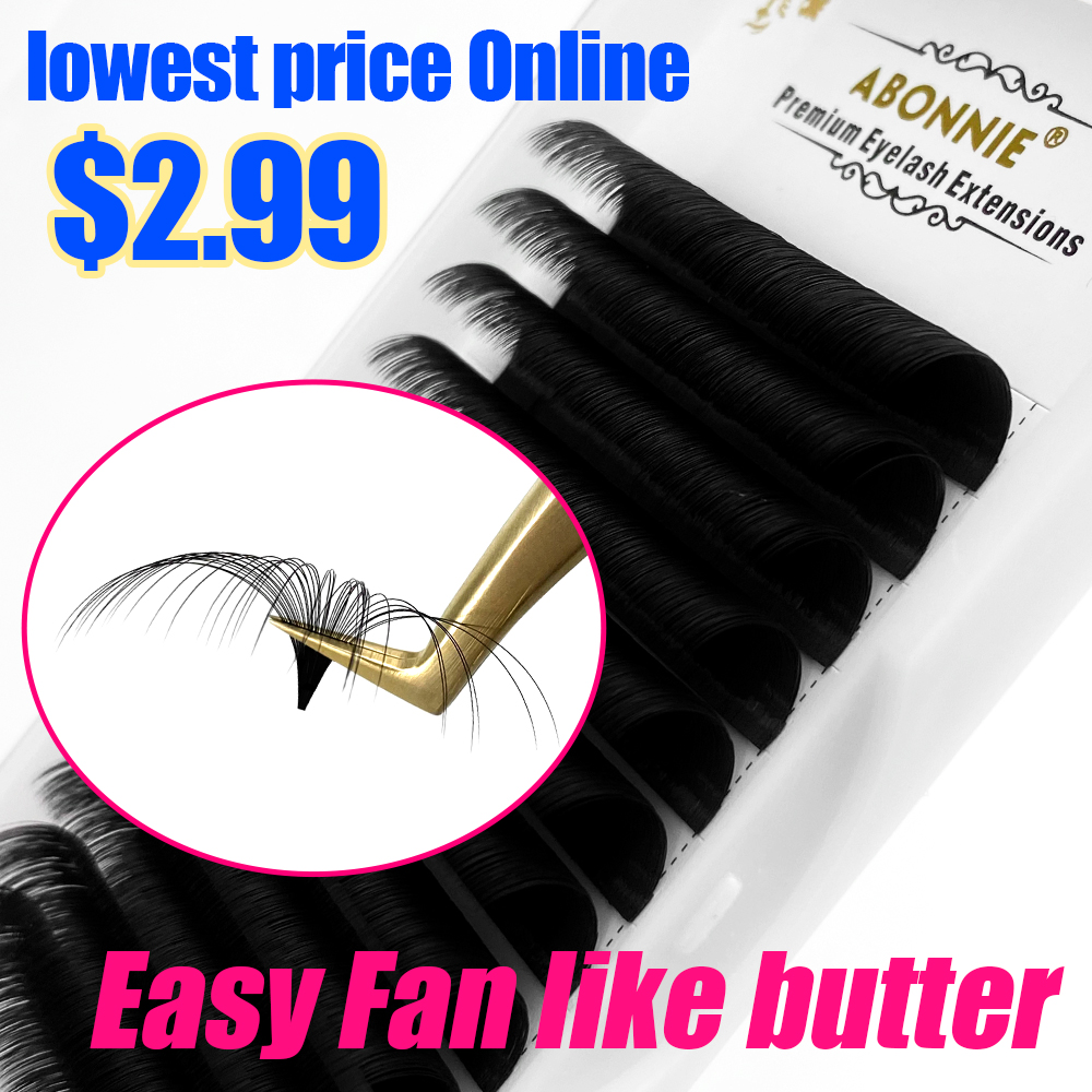 Eyelash Extension Mega Volume - Abonnie 0.03-0.10mm Easy Fan Lashes Mega