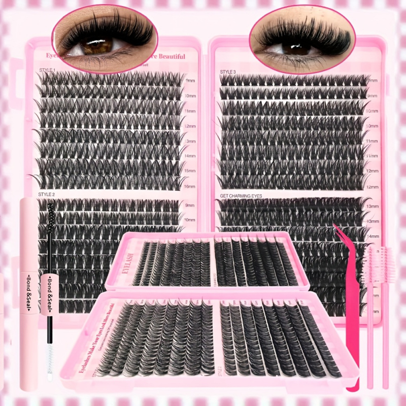 Eyelash Extension Volume Styles - 30/40/50/60/80/100D, spessore 9-16mm Kit stile libro