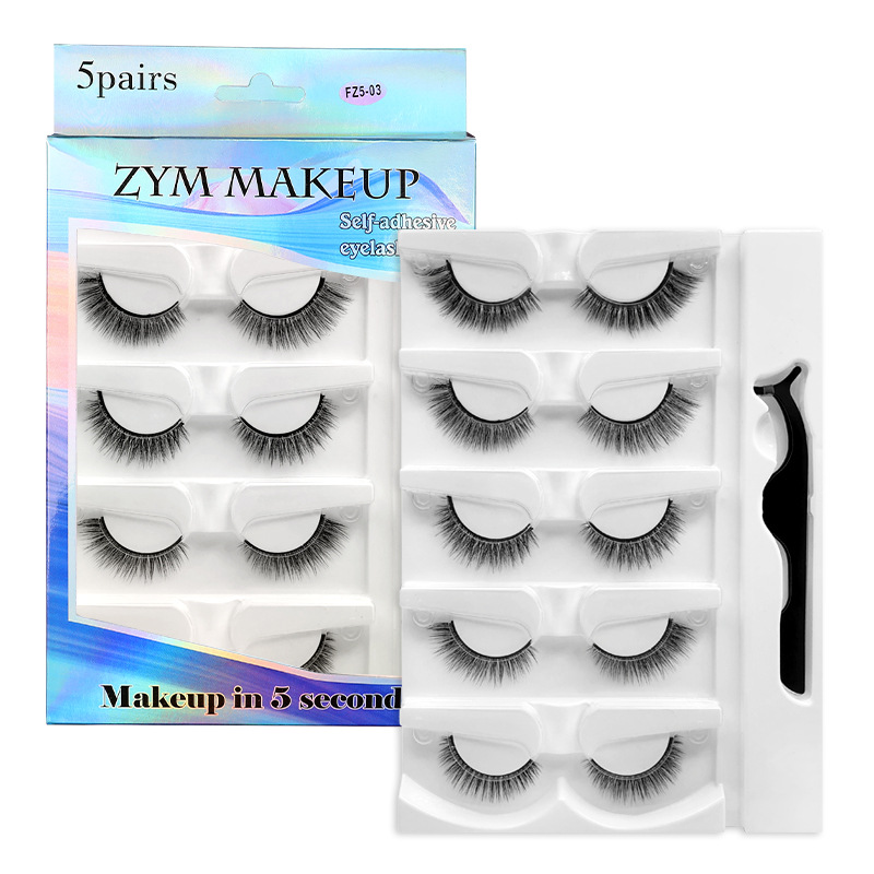 Eyelash Extension Glue Remover - 5 paia di ciglia autoadesive senza