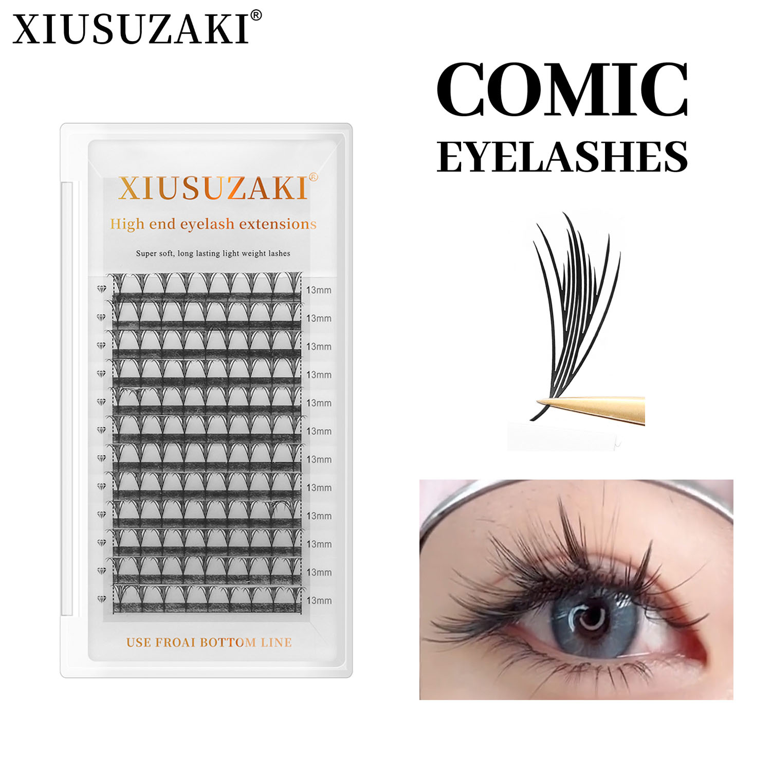 XIUSUZAKI Comic Pteris Ciglia  - Eyelash Extension Volume Styles recensione e prezzo