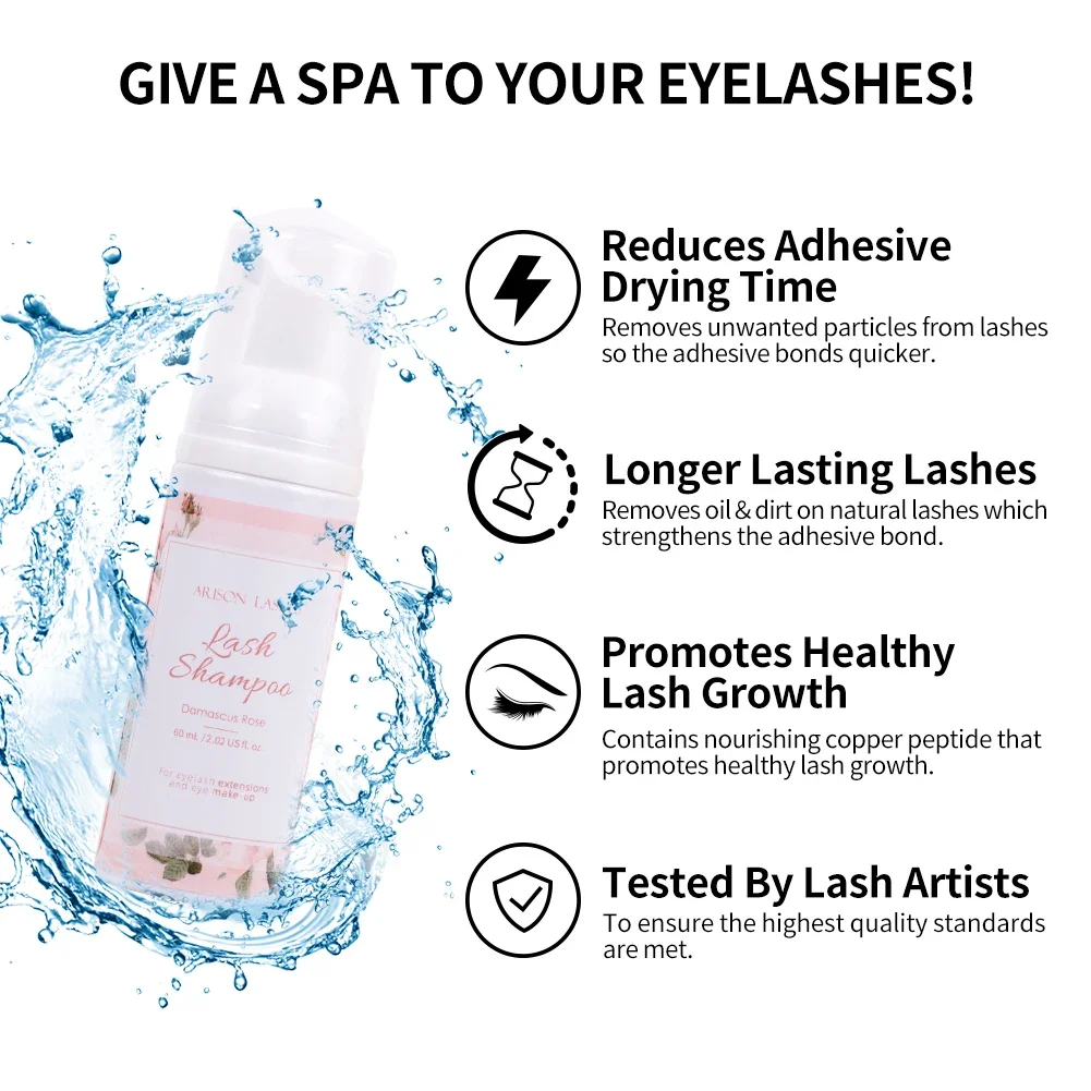 ARISON10 bottiglie 60ml deterg - Eyelash Extension Foam Cleanser recensione e prezzo