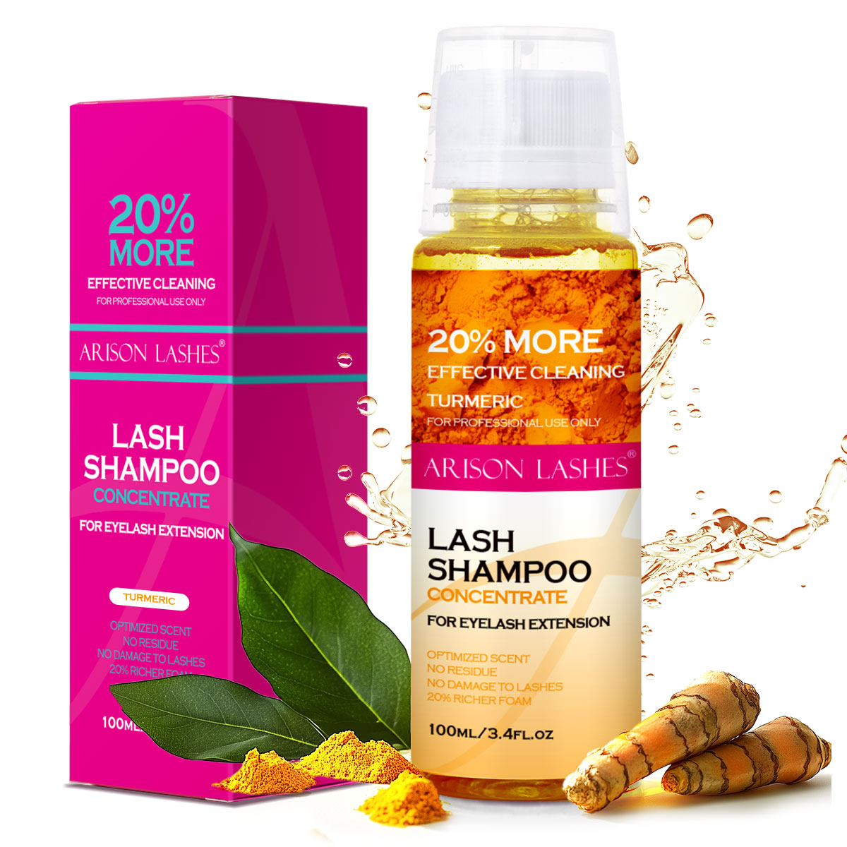 ARISON 100ml Shampoo per cigli - Eyelash Extension Foam Cleanser recensione e prezzo